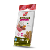 Дентални лакомства за здрава кожа и козина N&D Dog Dental Treat Skin and Coat Adult Mini за кучета от дребни породи с киноа, патешко, кокос и куркума 60 гр